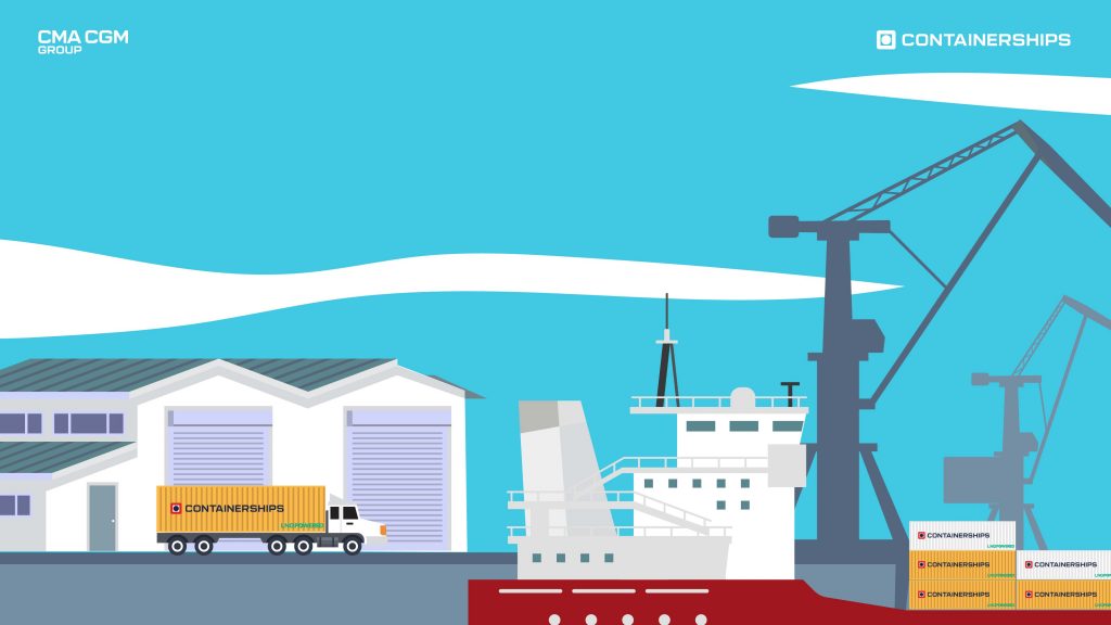 Vídeo Animado Explicativo de Containerships - Neutralidad de Carbono en la Cadena de Suministro - Colirio Films blue background