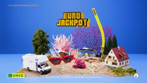 Imagen fija del plano de producto de Eurojackpot en el vídeo de producto creado por Colirio Films. Se pueden apreciar diversos accesorios utilizados a lo largo de la realización de este vídeo de producto.