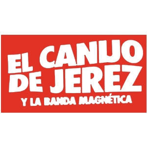 Logo rojo cuadrado del musico El Canijo De Jerez y la banda magnetica